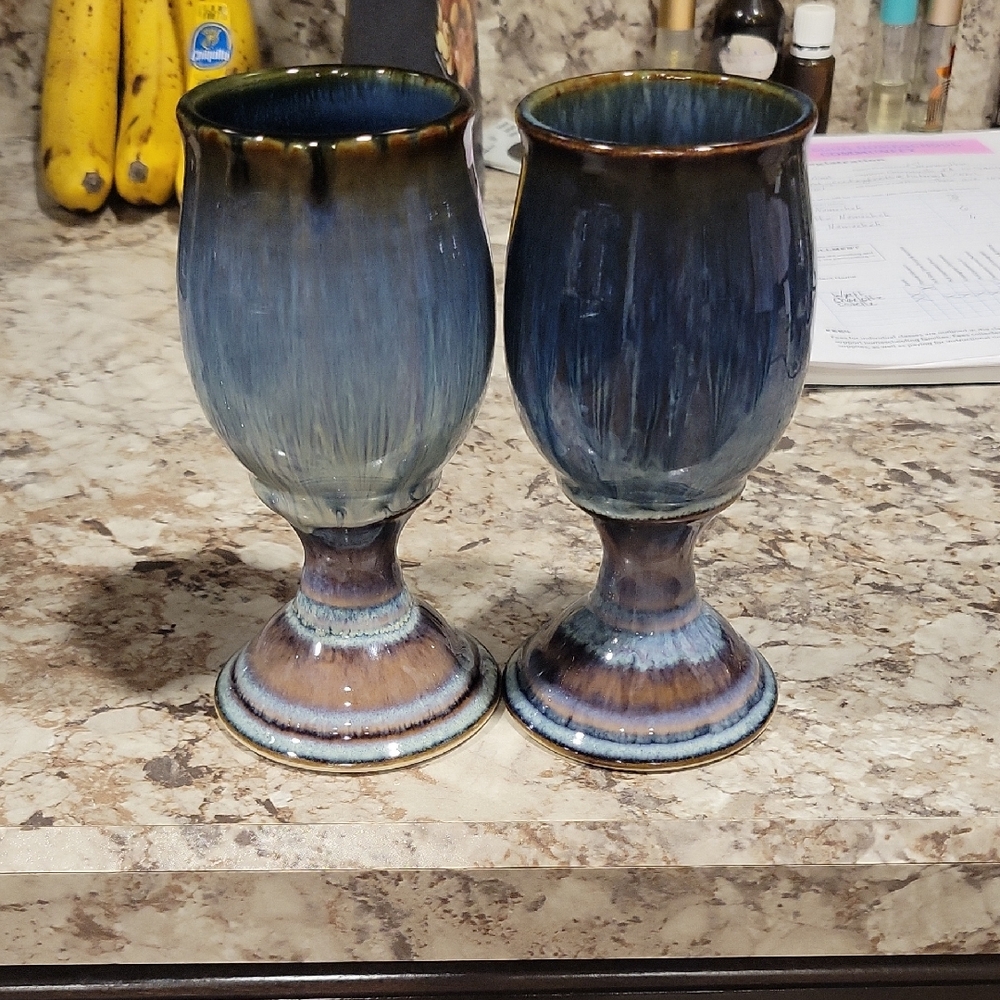 Bill Campbell Wine Goblets